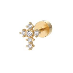 Piercing plata (Baño oro) / Unidad