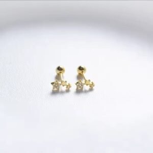 Piercing de plata (Baño oro) estrella