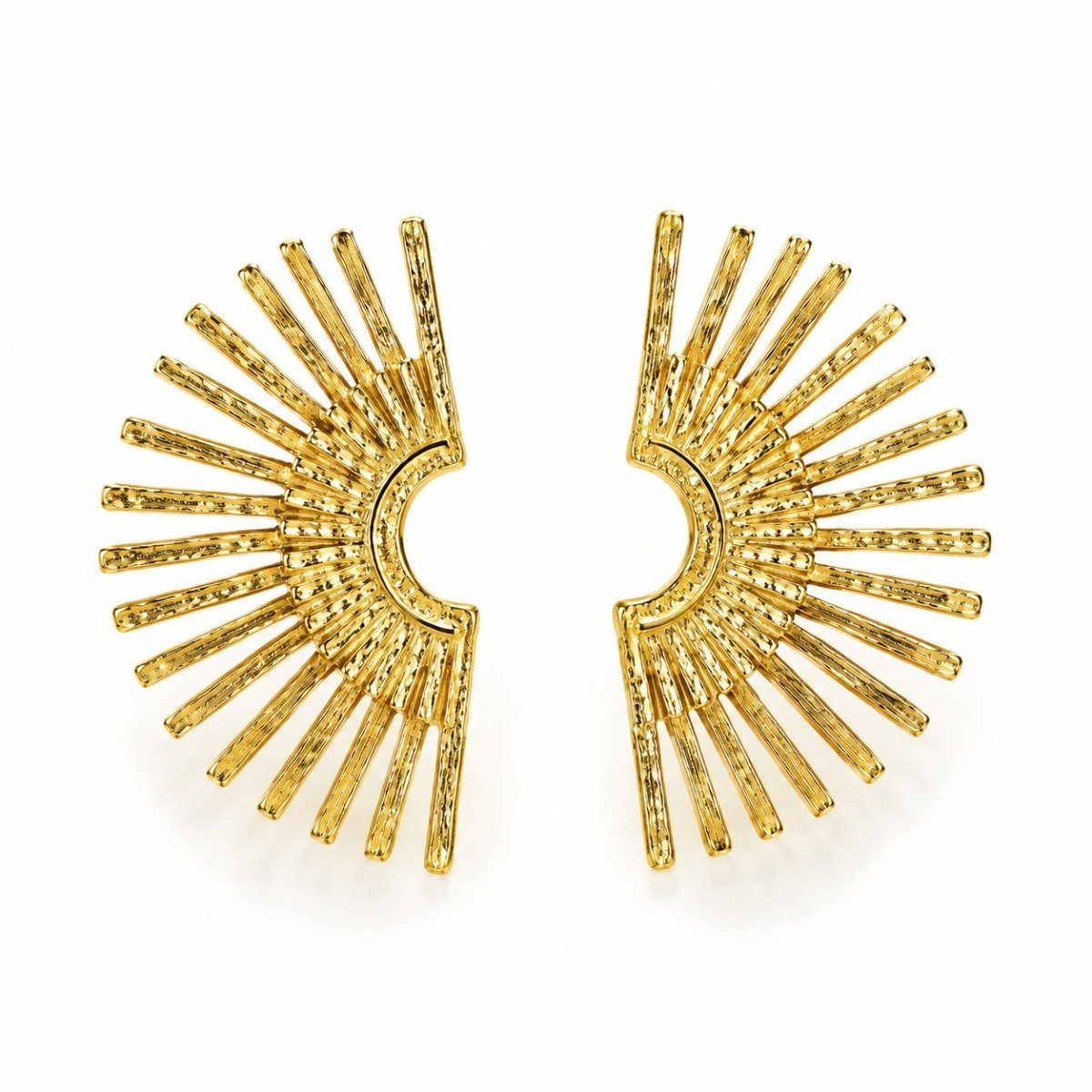 Aritos Dorados Abanico Radial