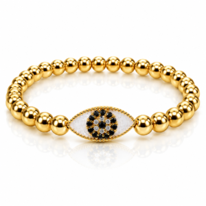 Pulsera dorada con ojo decorativo