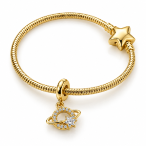 Pulsera de cadena con estrella y planeta