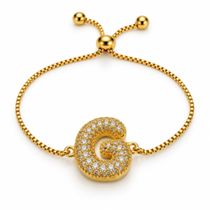 Pulsera ajustable con inicial G