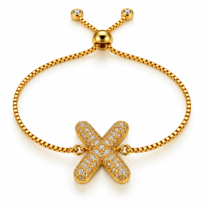 Pulsera ajustable con mariposa brillante