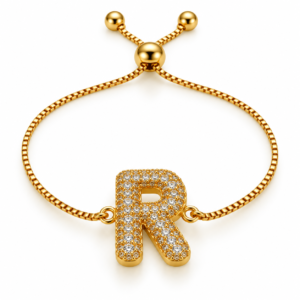 Pulsera ajustable con inicial R