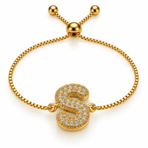 Pulsera ajustable con inicial S