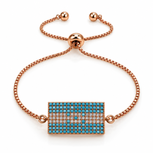 Pulsera rosada con bandera de Honduras