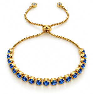 Pulsera ajustable de detalles azules
