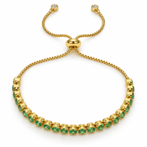 Pulsera ajustable de detalles verdes