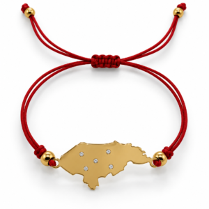 Pulsera roja con mapa de estrellas