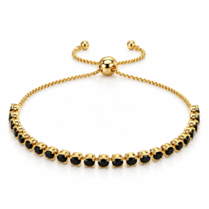 Pulsera ajustable de detalles negros