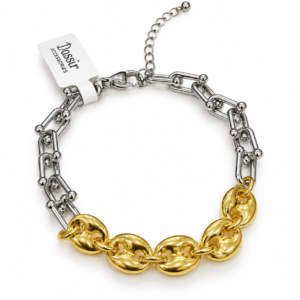 Pulsera bicolor de eslabones